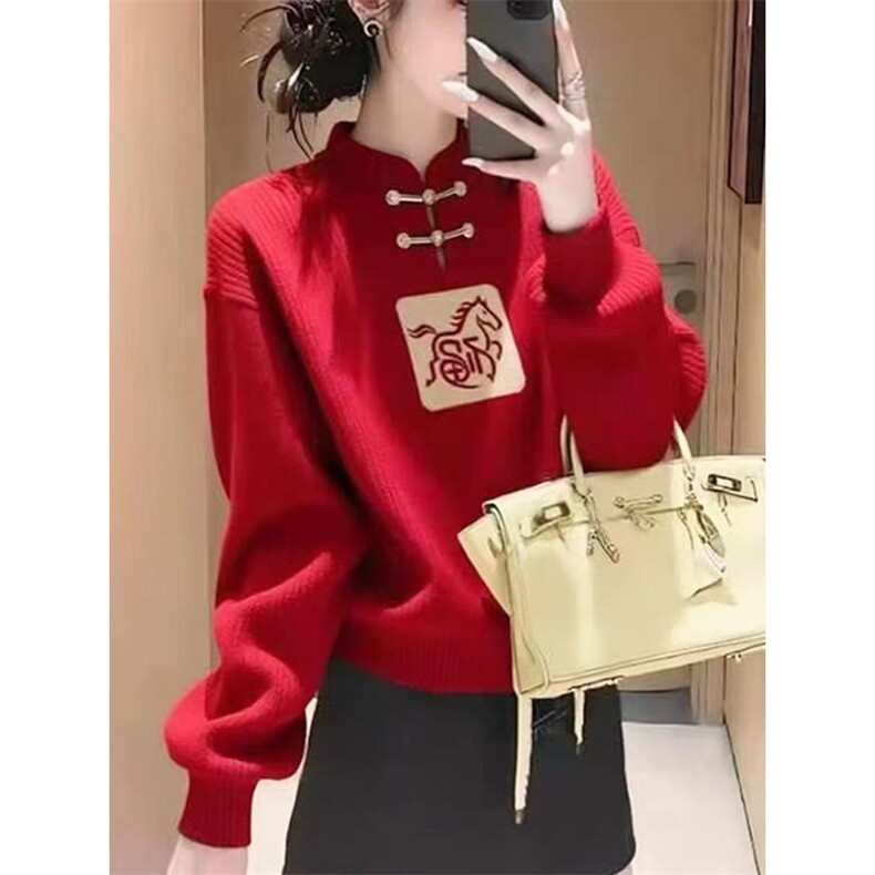 2026年秋季套头时尚百搭通勤简约休闲新年款，女装针织衫/毛衣，暖姿羊绒