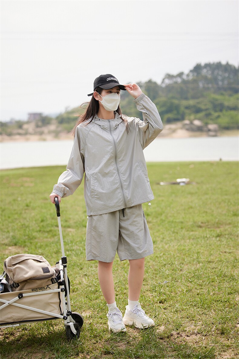夏季薄款UPF50+防紫外线皮肤衣男宽松钓鱼防晒服套装2360-682-P55,男装休闲套装,星座1403A