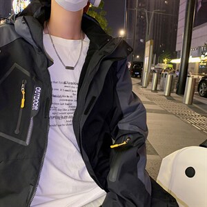 抖音品质加绒奥力绒冲锋衣防水连帽夹克户外工装夹克JK2262-P115图片