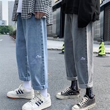 牛仔裤男生潮牌直筒裤宽松韩版潮流秋冬季新款百搭休闲KN65-P40，男装牛仔裤，星座610（原A335）