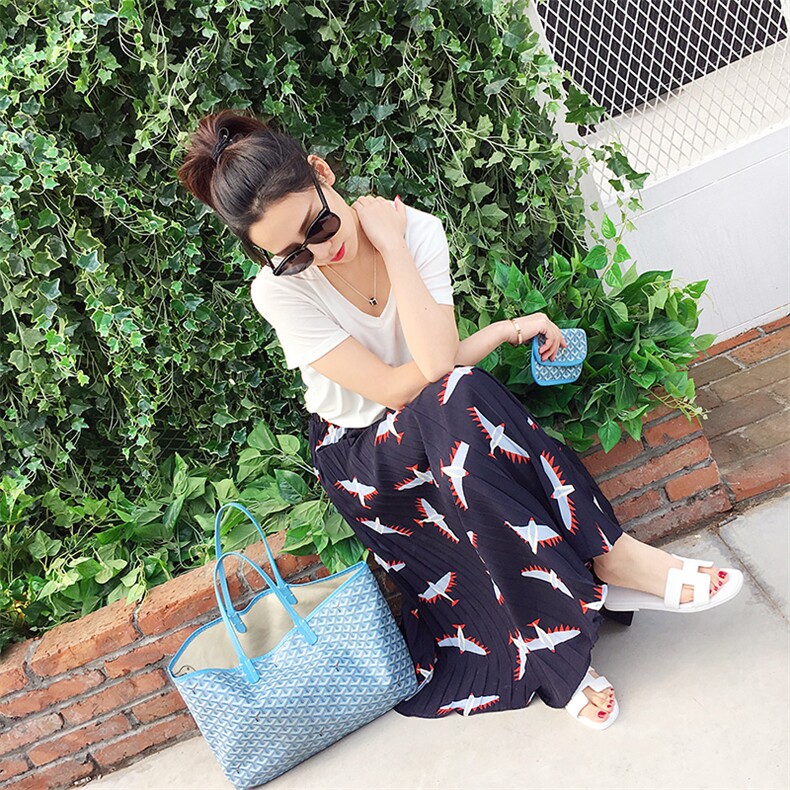 中长款优雅韩版气质潮流百搭简约印花2021年夏季半身裙,女装半身裙,奕阳依阁