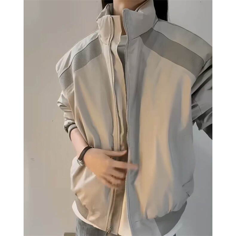 高品质春装新款老钱风美式高街解构立领棒球服飞行夹克潮休闲外套,男装夹克,电商A486-1