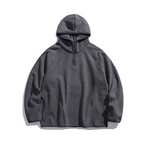 2025冬季新款男装日系潮牌华夫格宽松休闲卫衣加厚卫衣WY622-F88图片