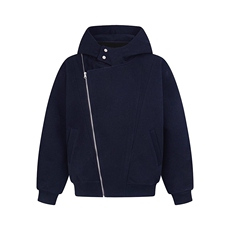 春季重磅380克全棉宽松设计感拉链套头连帽卫衣外套AH912-P58，女装短外套，星座610B-1