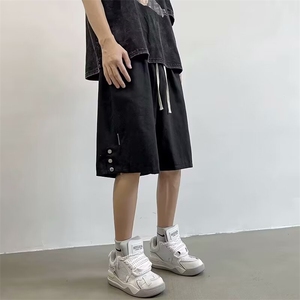 潮牌工装短裤男夏季2024新款日系复古宽松运动B28-P35图片