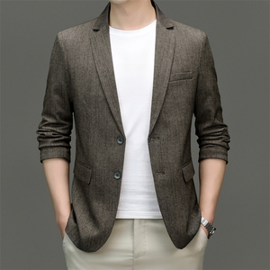 SJ2320男式2024年秋季新款长袖薄款西服休闲商务便服西装单西图片