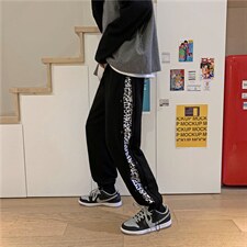 ins潮牌休闲裤子男潮流宽松束脚百搭青少年排扣运动卫裤w3166-p35图片