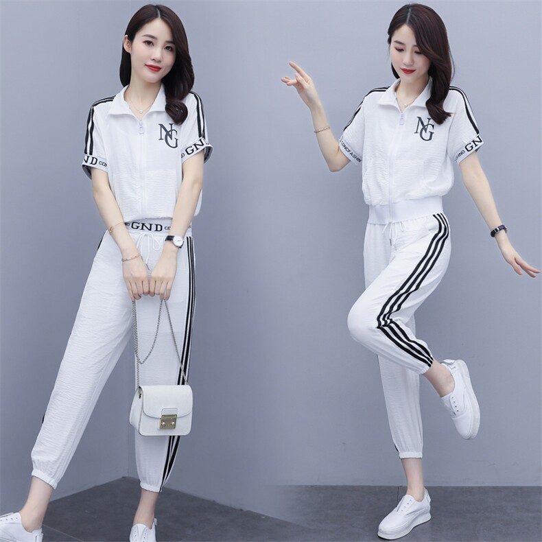 套装女夏2021年夏季新款女装时尚休闲拼接欧货大码女装,女装套装/套裙,瑶迪依秀