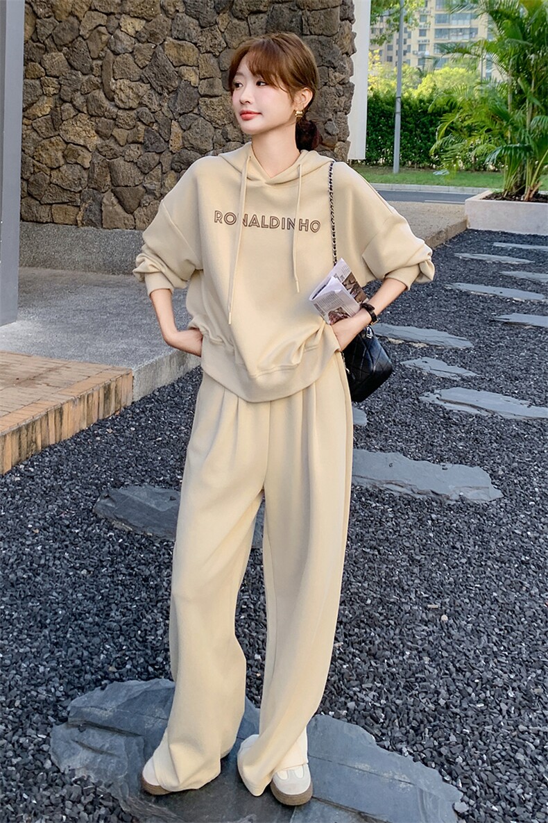 新品现货连帽卫衣发泡卫衣套装6912-P165-K228,女装套装/套裙,2C317