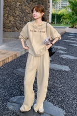 新品现货连帽卫衣发泡卫衣套装6912-P165-K228，女装套装/套裙，2C317