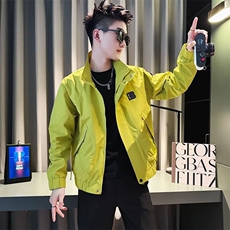 抖音品质秋款男夹克衫字母贴标修身外套WT05P65，男装夹克，星座1013-1