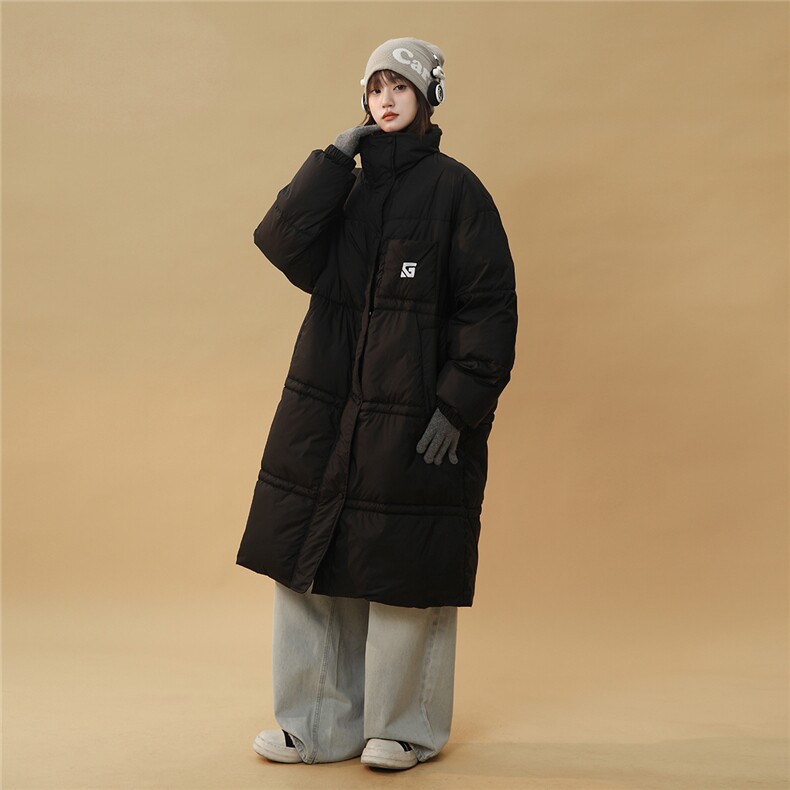中性风美式复古潮牌中长款羽绒服大码过膝羽绒服男77930P258控378，女装羽绒服，星座226-1
