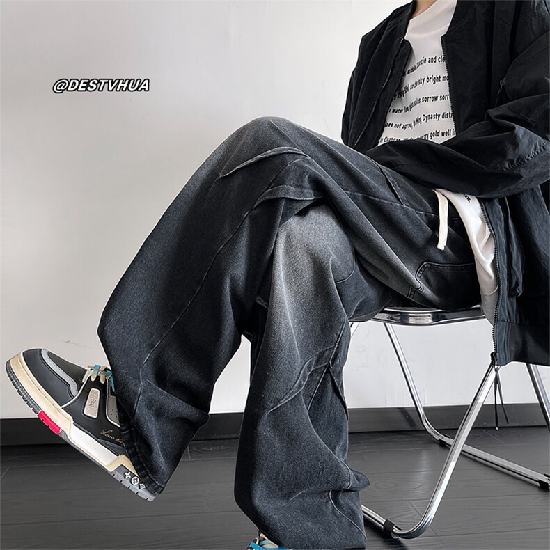 2025秋季新款现货松紧腰设计感牛仔裤M-5XL-NZ8568-特P40,男装牛仔裤,星座417-1（原电商B245）