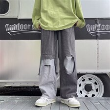 牛仔裤男秋季潮大码休闲裤子高街N5036P43，男装牛仔裤，星座1116-2