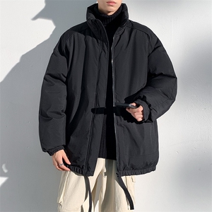 现货冬季美式休闲加厚雪山外套夹克立领纯色三防户外工装棉服图片