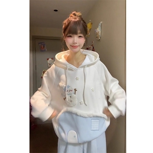 3232# 加绒 原版做工 刺绣【纯棉华棉复合】卫衣女图片