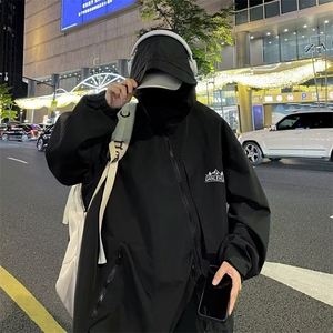 小牛津防水双层冲锋衣外套男秋冬连帽夹棉加厚夹克工装棉服 JX137图片