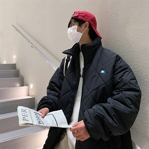 菱格衣男秋冬季加厚立领服外套潮牌休闲袄  W2329-P70图片