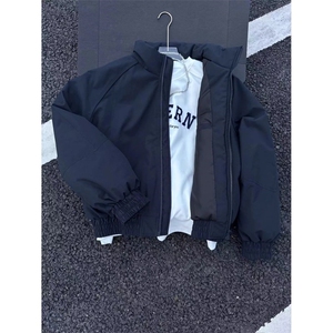 现货美式高街休闲棉衣夹克三防立领纯色户外工装加厚棉服外套图片
