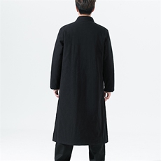 2158^风棉衣男中式唐装汉服复古装加长款棉服外套居士服棉袄，男装棉衣，钱塘777(原3023)