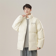 冬季港风纯色立领皮棉衣防风加绒加厚拼色加厚棉衣外套MY6083P85，男装棉衣，电商A128