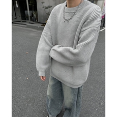 美式复古cleanfit毛衣男冬季圆领套头内搭打底针织衫潮MY0501-P60，男装针织衫/毛衣，星座308B-2