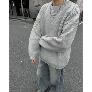 美式复古cleanfit毛衣男冬季圆领套头内搭打底针织衫潮MY0501-P60图片