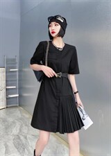 夏季新款，立体剪裁，手工压皱，个性连衣裙，女装连衣裙，名莹