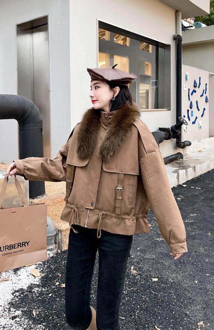 狐狸毛派克服，其它，贻思茗