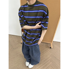 DX008LL-特P36美式vintage军绿紫短袖t恤重磅小领口t恤，男装T恤，星座1007（原301D）
