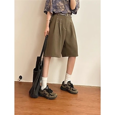 2025夏美式复古潮牌休闲日系简约纯色短裤宽松五分裤XA343-P35，男装牛仔裤，星座208-5