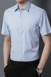 AD62220钱塘2020-3夏季新款男士条纹商务休闲短袖衬衫P60图片