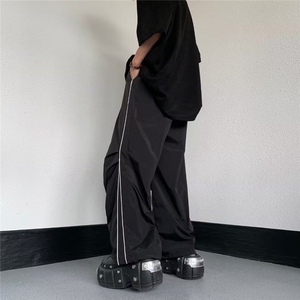 抽绳裤子男夏季薄宽松高街美式束脚裤百搭韩版休闲长裤MSK311-P40图片