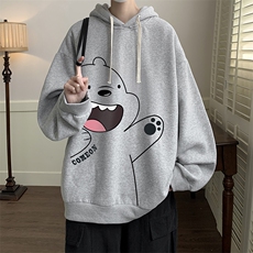 连帽卫衣男大码运动服帽衫外套WY2131-P35加绒款P40，男装卫衣，电商A040