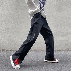 美式牛仔裤男韩版潮流高街帅裤脚开衩2023秋冬ins长裤RK1153-P55，男装牛仔裤，星座412-3
