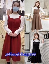 秋装假两件连衣裙，女装连衣裙，雨恋依香