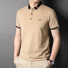 G8851男式2023年夏季新款T恤衫男短袖翻领休闲体恤P62，男装T恤，电商B360