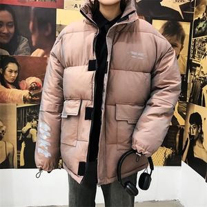 2025新款港风亮面反光变色棉衣棉袄立领面包服棉服 3367-P80控138图片