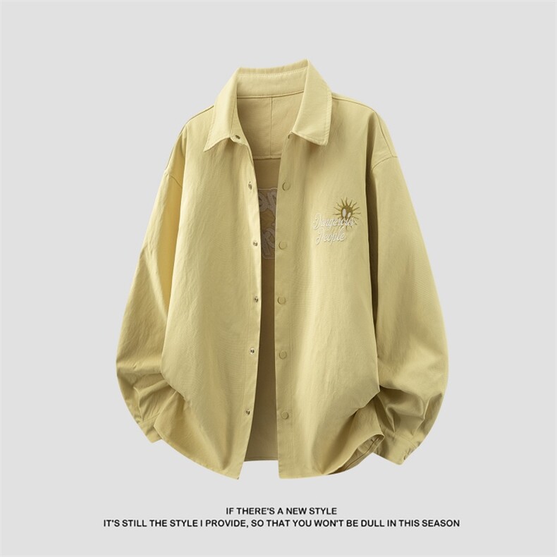 高品质鱼骨纹2026新款百搭翻领长袖衬衫A436-26019-P68118,男装衬衫,电商A436