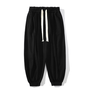 日系cityboy黑武士裤子男美式重磅棉卫裤潮牌oversize束脚灯笼裤图片