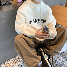 美式字母连帽卫衣男春潮ins高街套头宽松大码-JK22301-P65控78，男装卫衣，星座605(原A050)