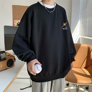 22秋 新款港风休闲oversize宽松情侣套头卫衣 B266-Y608-P50图片