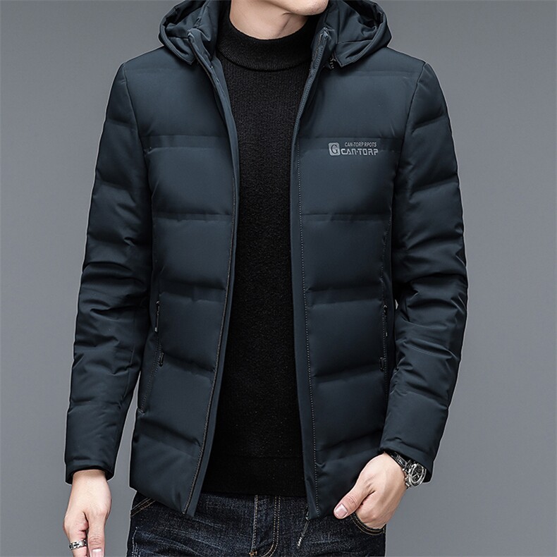 2023冬季新款可脱卸帽休闲羽绒服男中年男士加厚保暖外套爸爸装,男装羽绒服,电商B212（原钱塘6029）