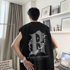 量大优可提供视频2024夏季美式麂皮绒背心D223A-BP2416-P18，男装背心/马甲，电商019-1