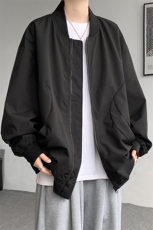 M-8XL春季棒球服外套男大码立领飞行员夹克潮牌休闲衣服JK001P65，男装夹克，电商B312