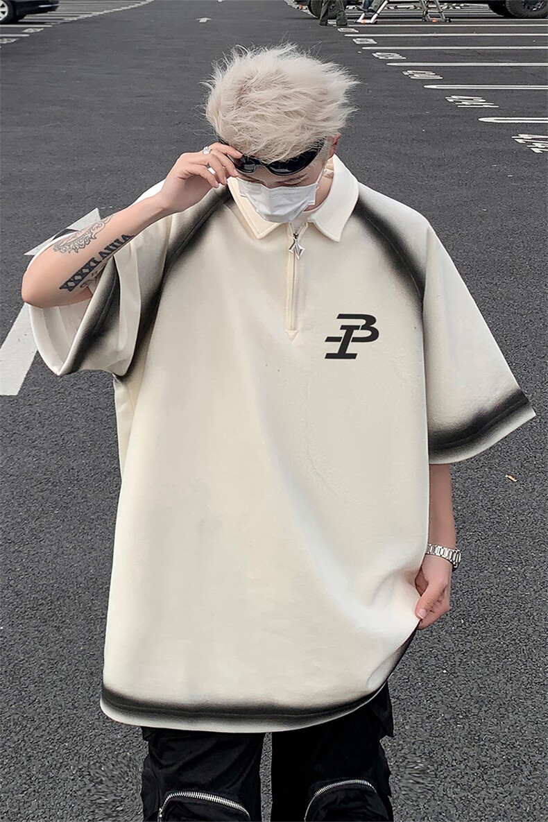 polo衫短袖t恤男夏季宽松休闲半拉链体恤衫XZ514-2-202489-P63,男装T恤,星座514-2(原B239)