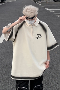 polo衫短袖t恤男 夏季宽松休闲半拉链体恤衫 XZ514-2-202489-P63图片