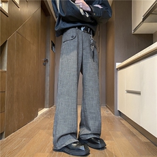 秋季新款老钱风高级质感垂坠宽松休闲西裤B315-K893-p65控88，男装西裤，电商B315