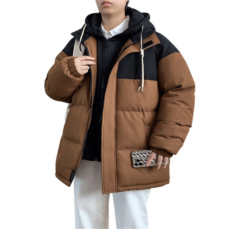 港风冬季新款潮牌棉袄外套加厚棉衣假两件面包服A436-C2366-P110,男装棉衣,电商A436