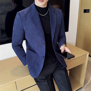 2025新款男士灯芯绒休闲西服X08-P75图片